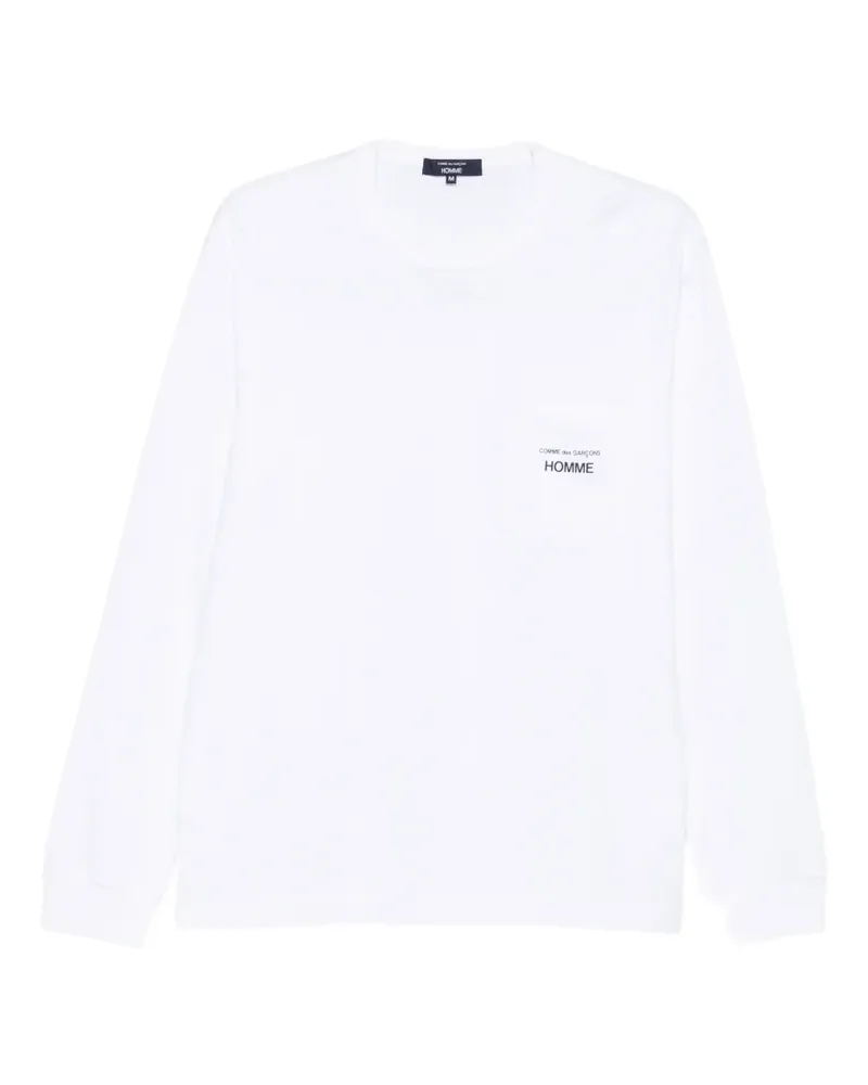 Comme des Garçons logo-print chest-pocket T-shirt - Weiß Weiß