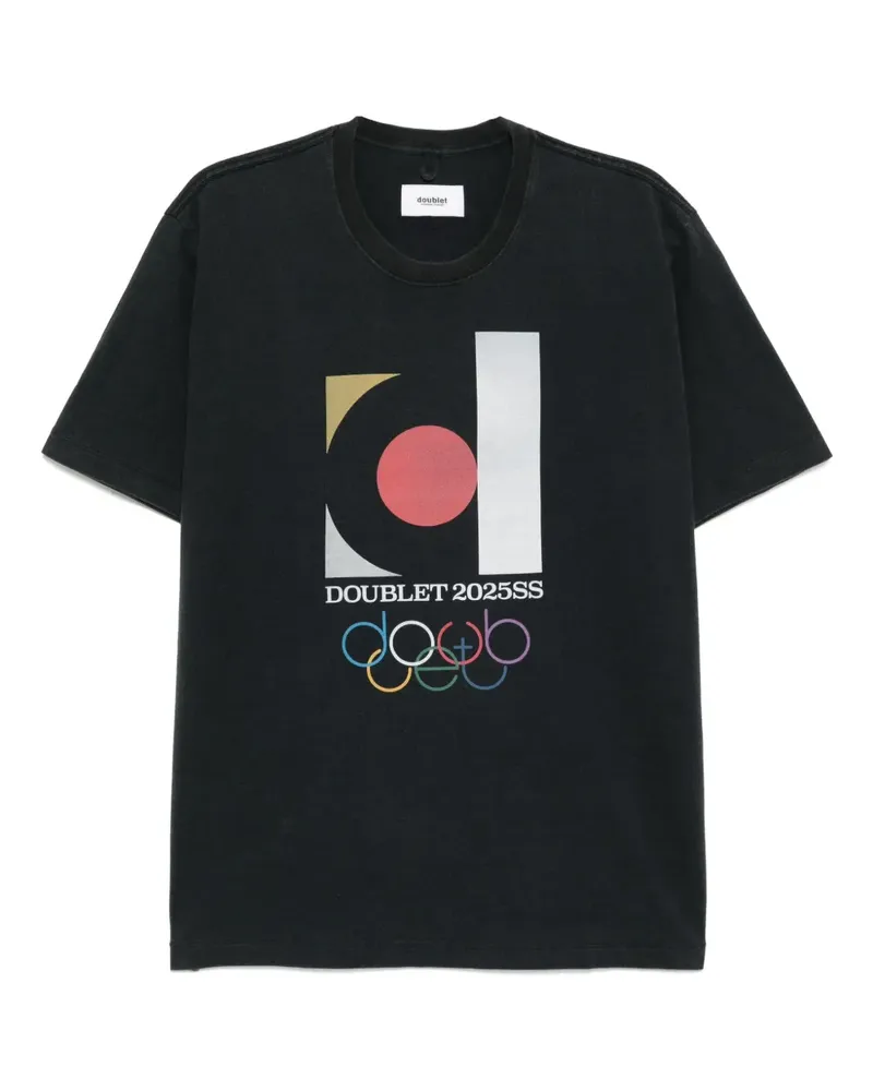 Doublet T-Shirt mit grafischem Print - Schwarz Schwarz
