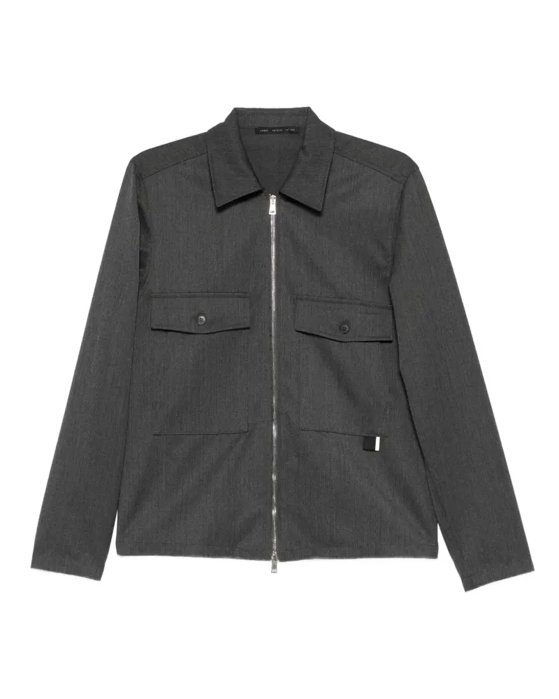 Low Brand Hemdjacke mit spitzem Kragen - Grau Grau