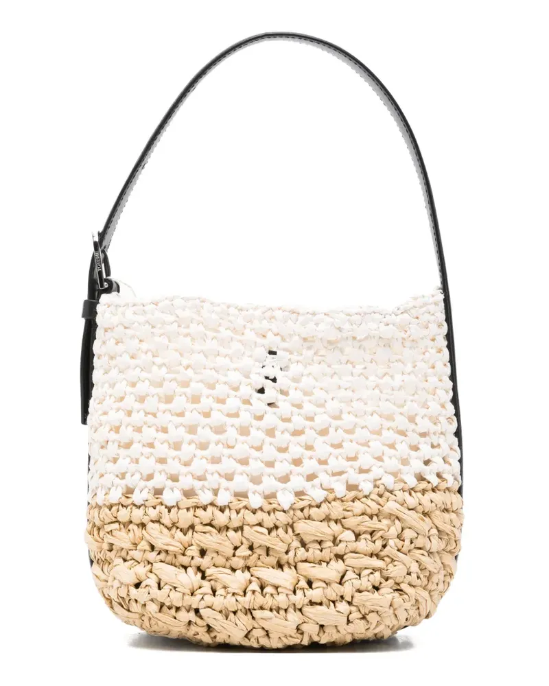 Totême Kleine Tote Bag mit Riemen - Weiß Weiß