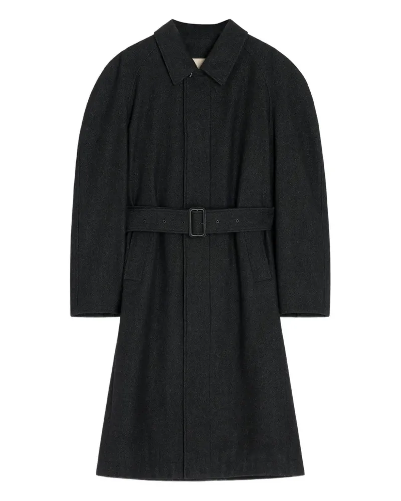 Christophe Lemaire Mantel mit Raglanärmeln - Schwarz Schwarz