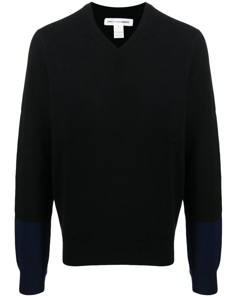 Comme des Garçons Pullover mit V-Ausschnitt - Schwarz Schwarz