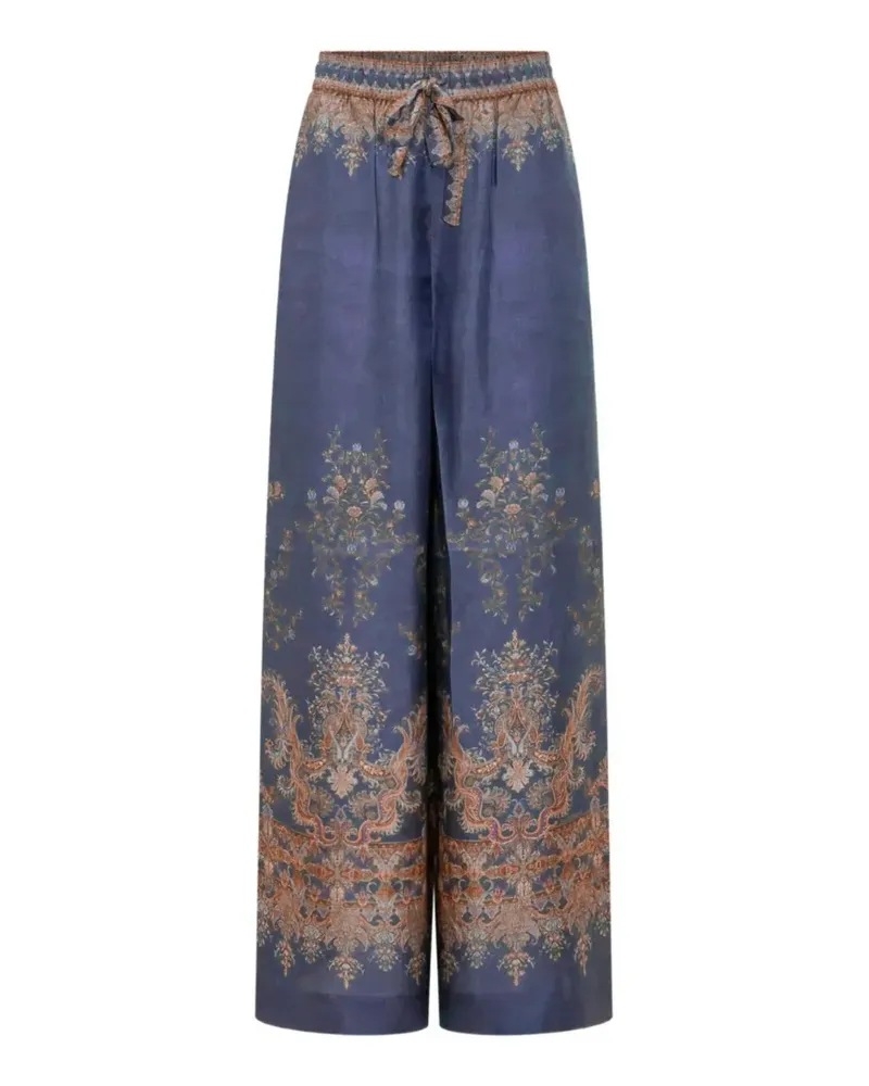 Zimmermann Hose mit Paisley-Print - Blau Blau