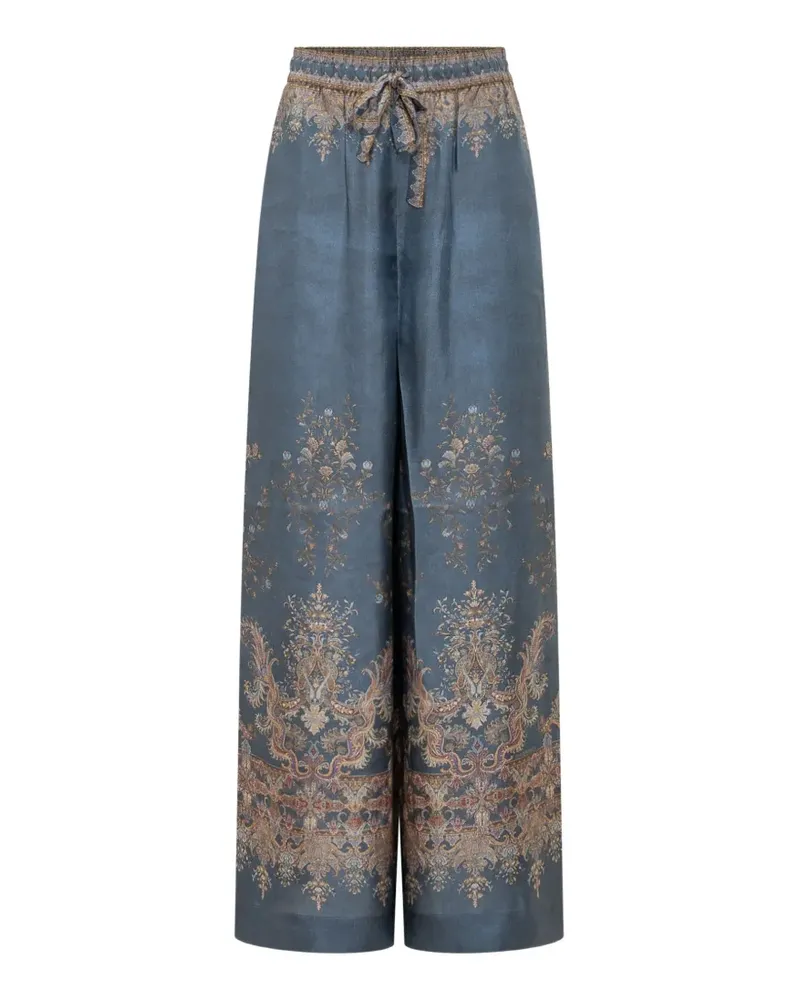 Zimmermann Hose mit Paisley-Print - Blau Blau