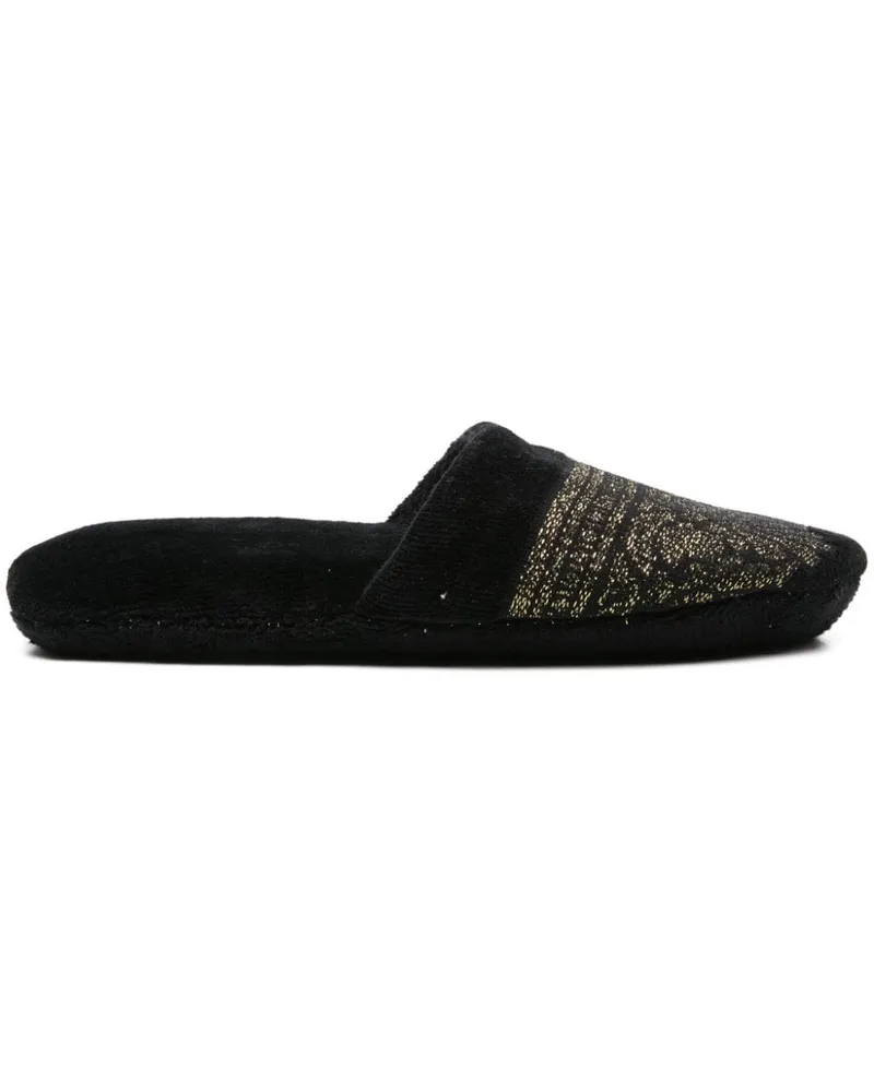 Versace Couple des Dieux Badeslipper - Schwarz Schwarz