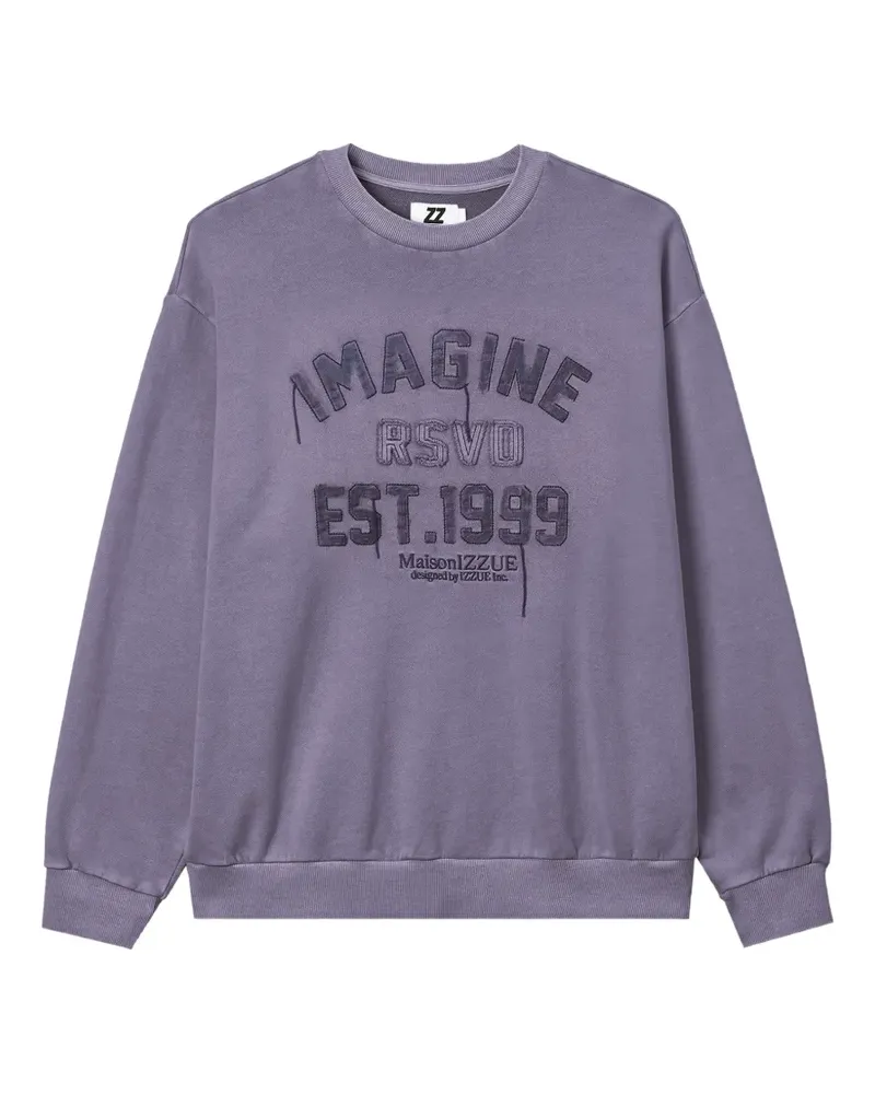 Izzue Sweatshirt mit Logo-Stickerei - Violett Violett