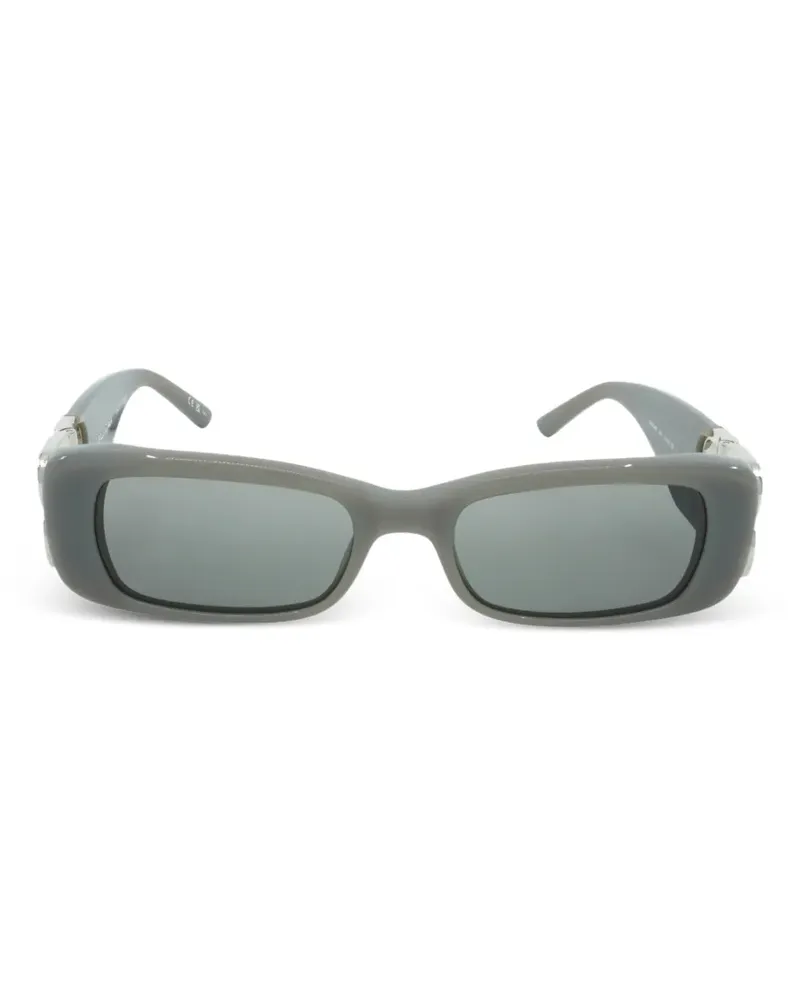 Balenciaga Dinasty BB logo-plaque rectangle-frame sunglasses - Grau Grau