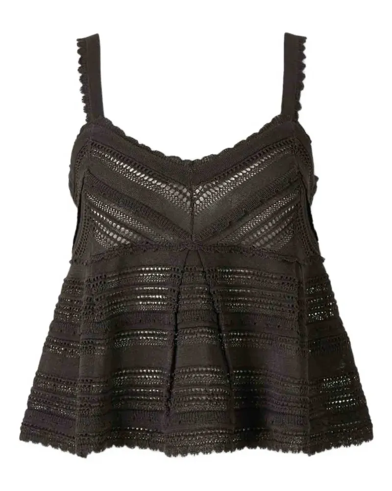 Zimmermann Lucky Lace scalloped top - Schwarz Schwarz