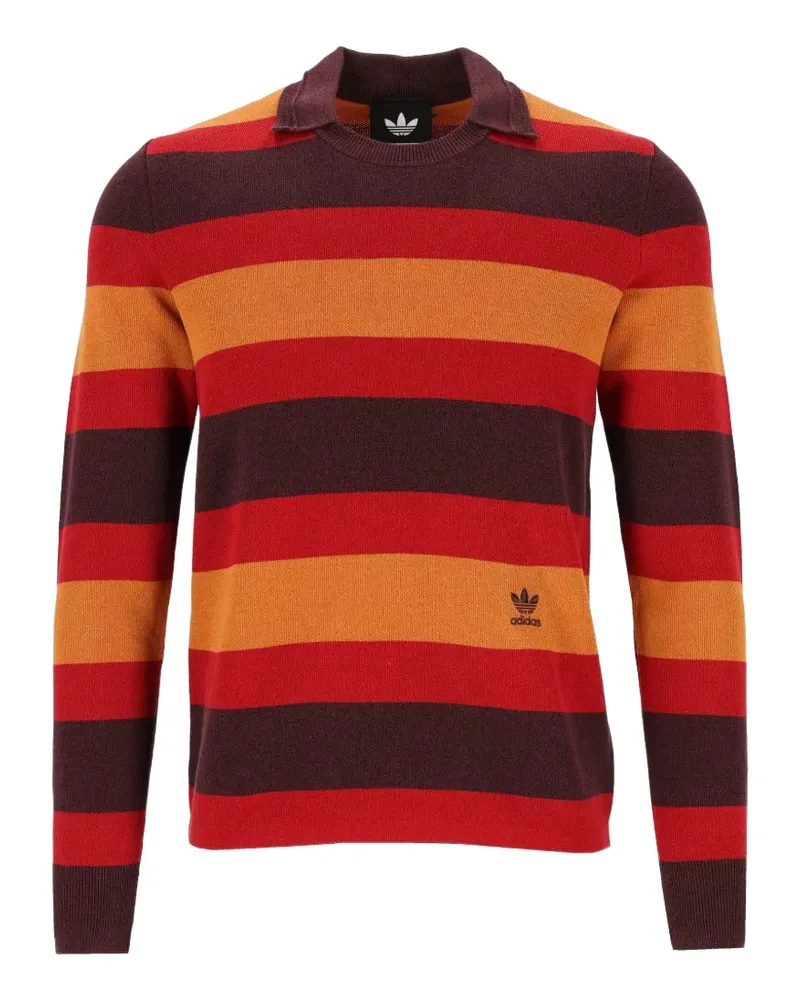 adidas x Wales Bonner gestreifter Pullover - Rot Rot
