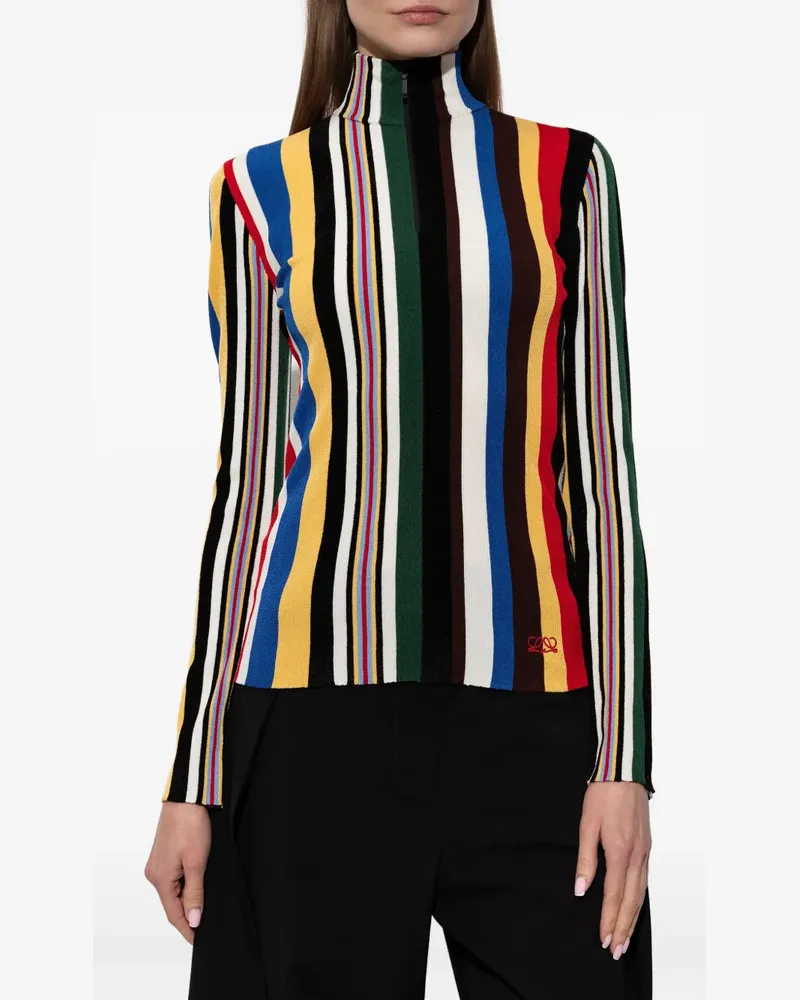 Loewe striped ribbed top - Rot Rot