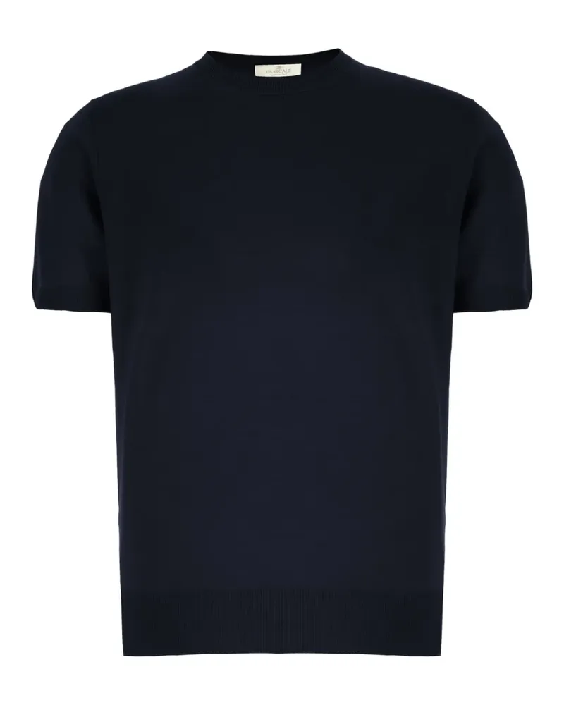 PANICALE Cashmere T-Shirt aus Seide - Blau Blau