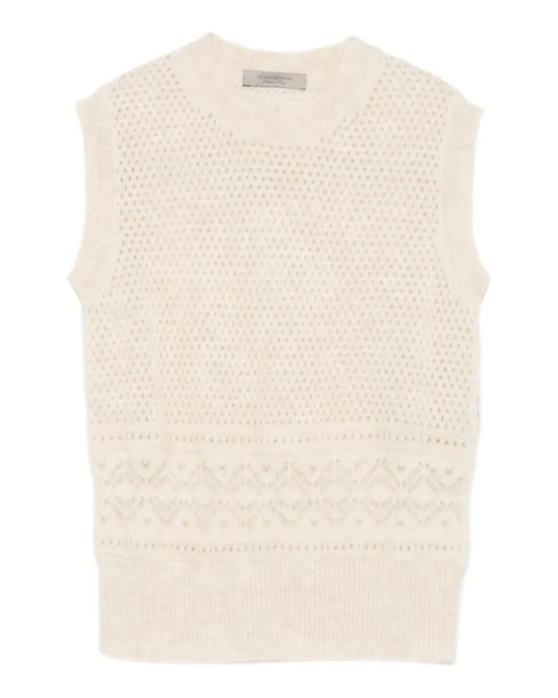 D.EXTERIOR Pullunder mit Lochstrickmuster - Nude Nude