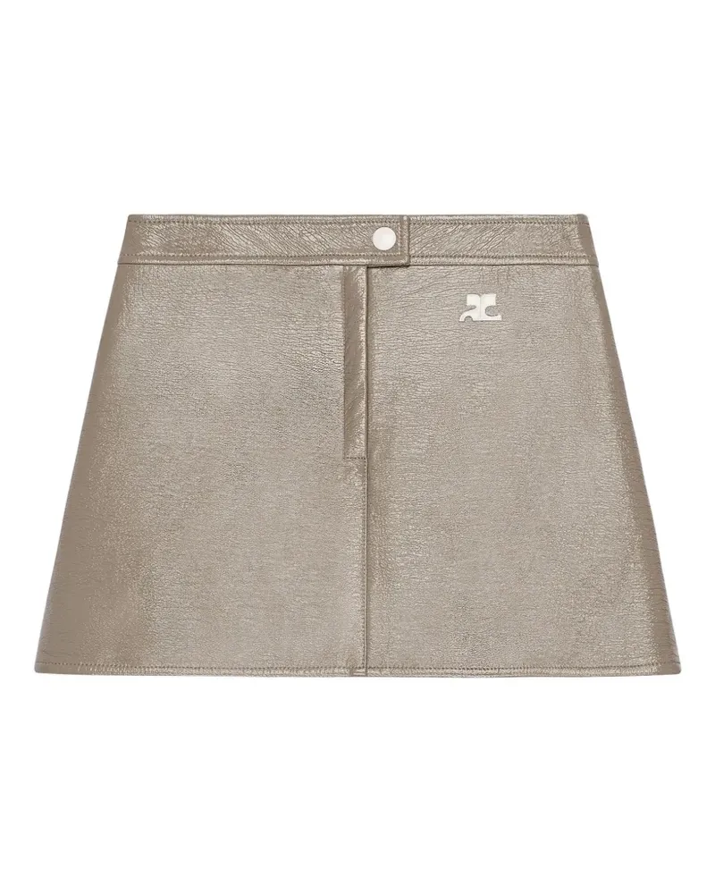 Courrèges Minirock mit Logo - Grau Grau