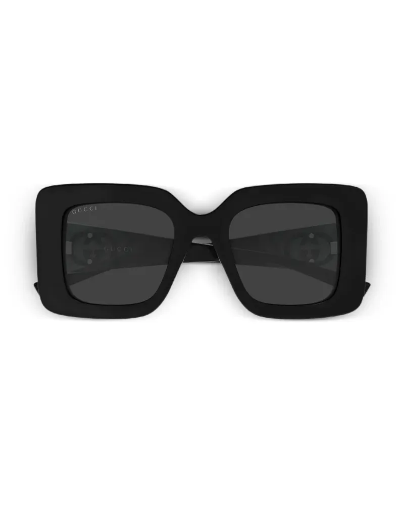 Gucci Interlocking G square-frame sunglasses - Schwarz Schwarz