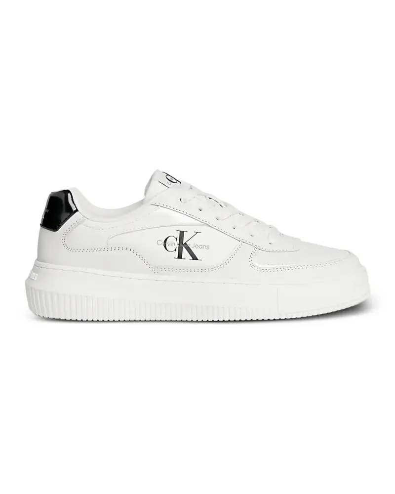 Calvin Klein logo-print lace-up sneakers - Weiß Weiß