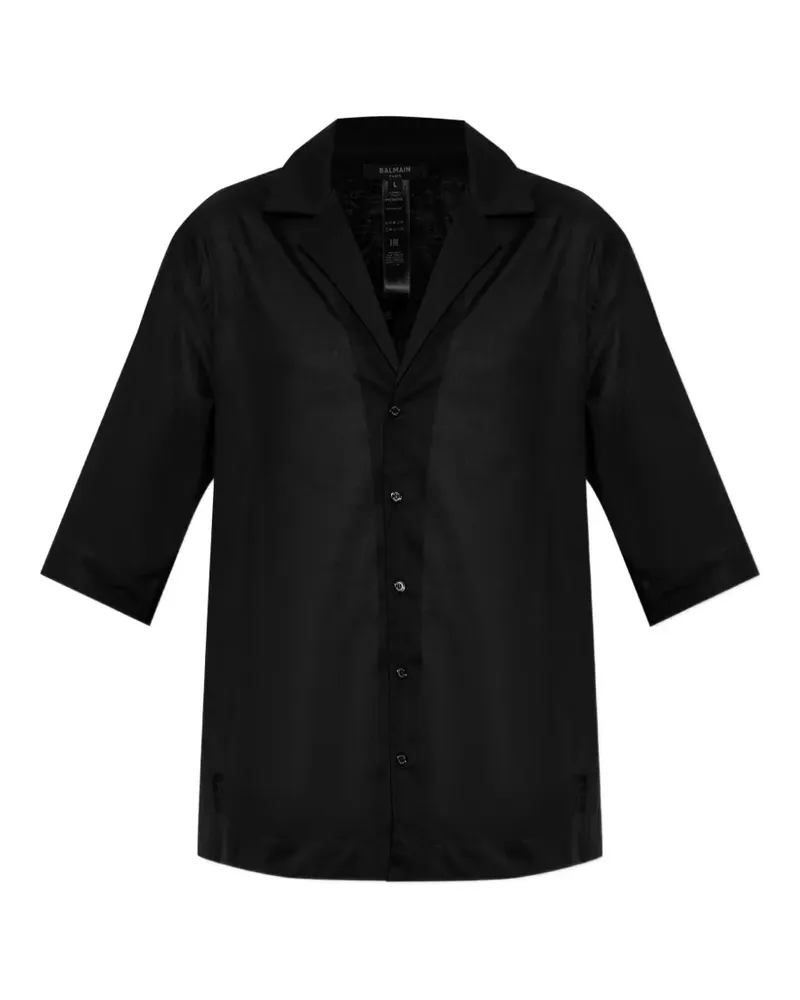 Balmain button-up short-sleeve shirt - Schwarz Schwarz