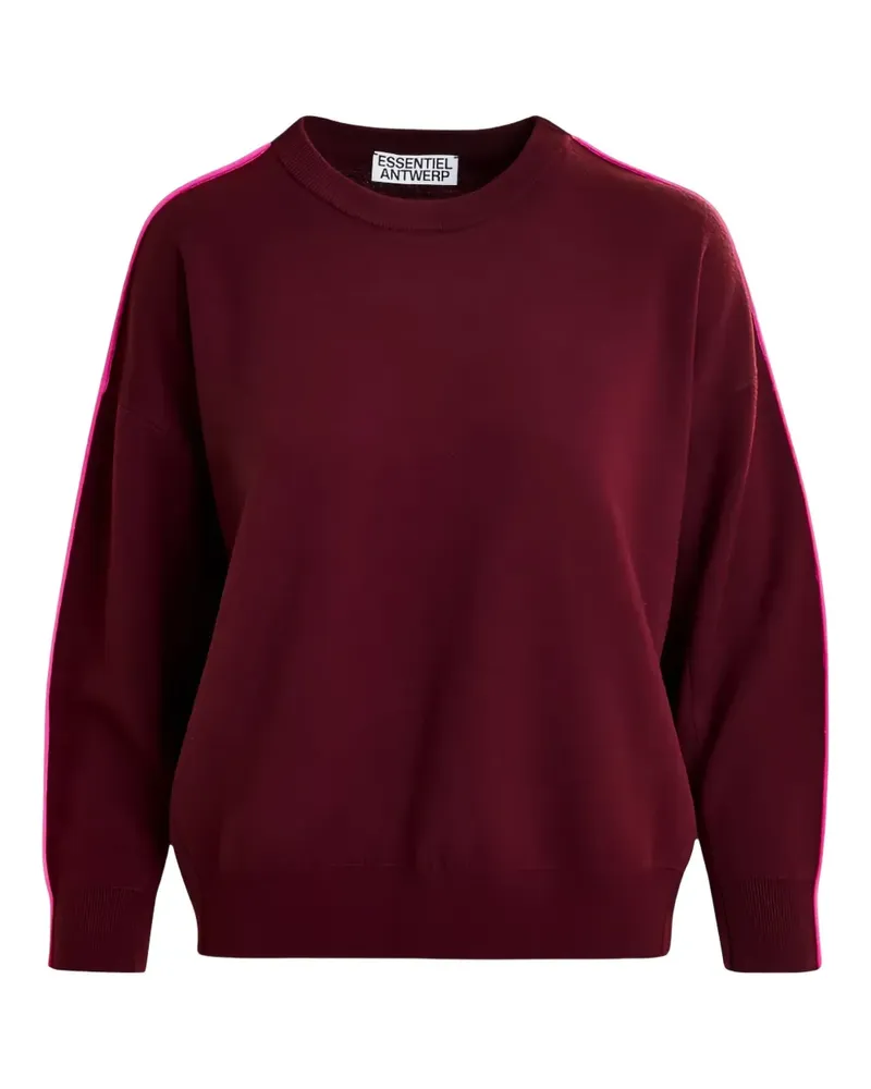 Essentiel Pullover mit Rundhalsausschnitt - Rot Rot