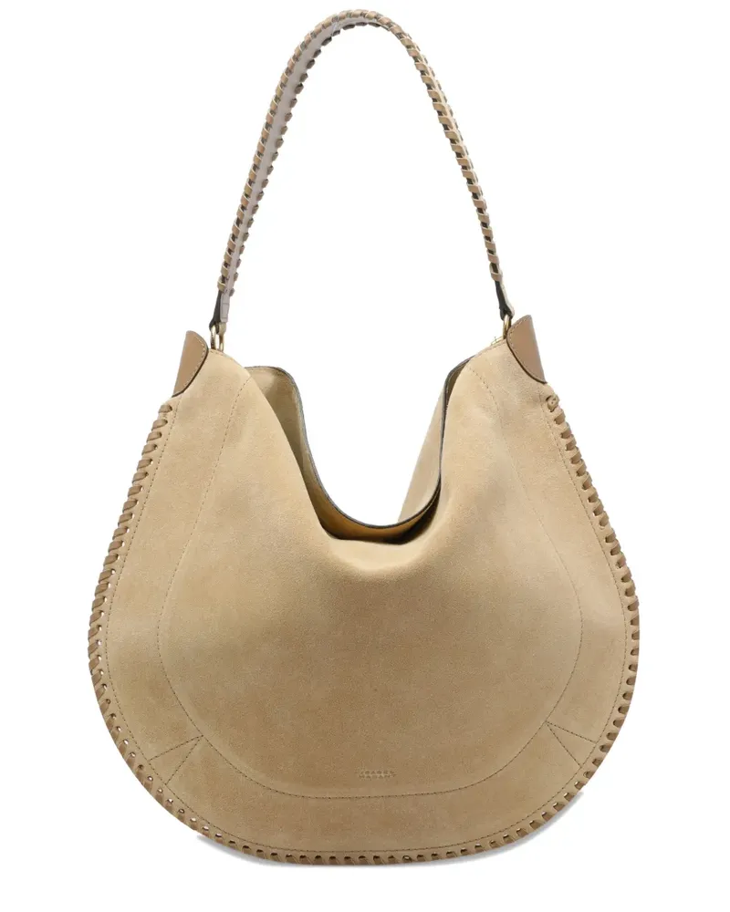 Isabel Marant Oskan Schultertasche mit Flechtbesatz - Nude Nude