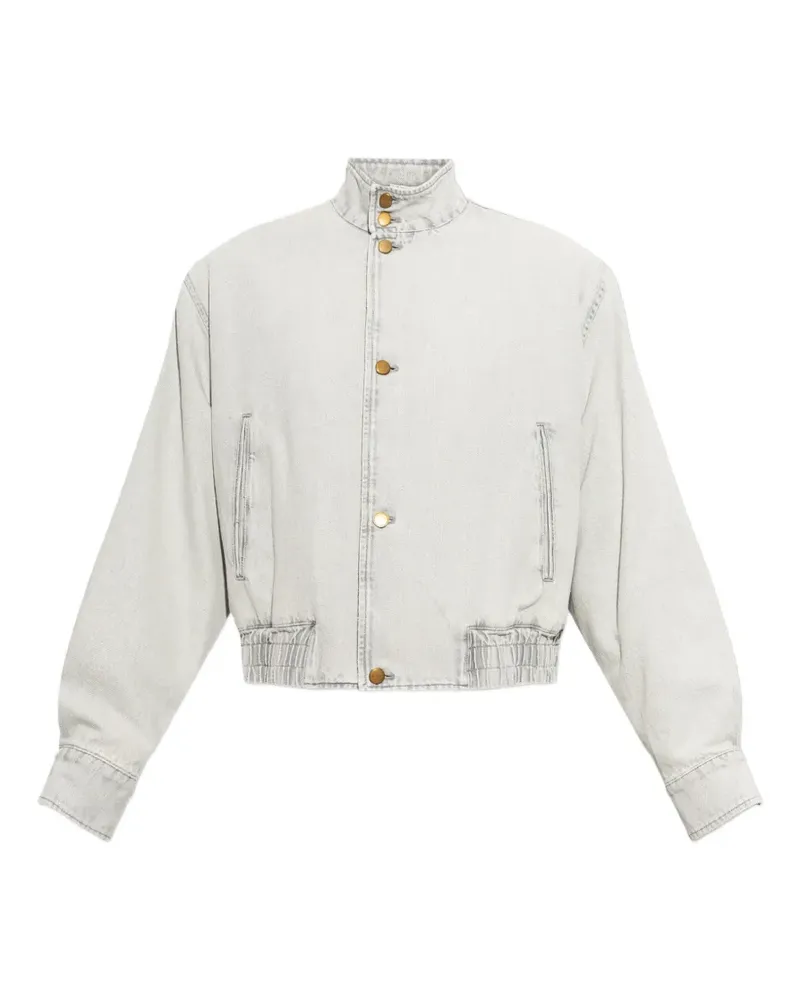 Jil Sander Wattierte Jeansjacke mit Stehkragen - Grau Grau