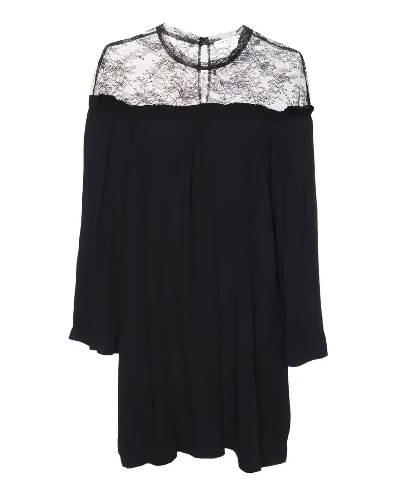 Sandro Kleid mit Spitze - Schwarz Schwarz