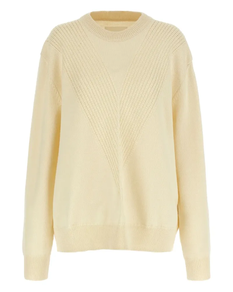 Jil Sander Pullover mit V-Muster - Nude Nude