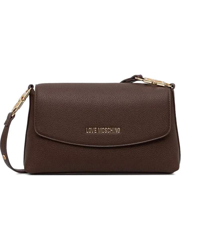 Moschino logo-plaque cross body bag - Braun Braun