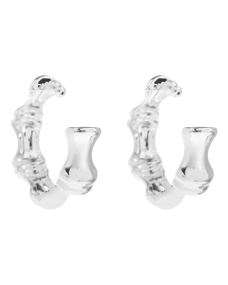 Cult Gaia Creolen mit Bambusform - Silber Silber