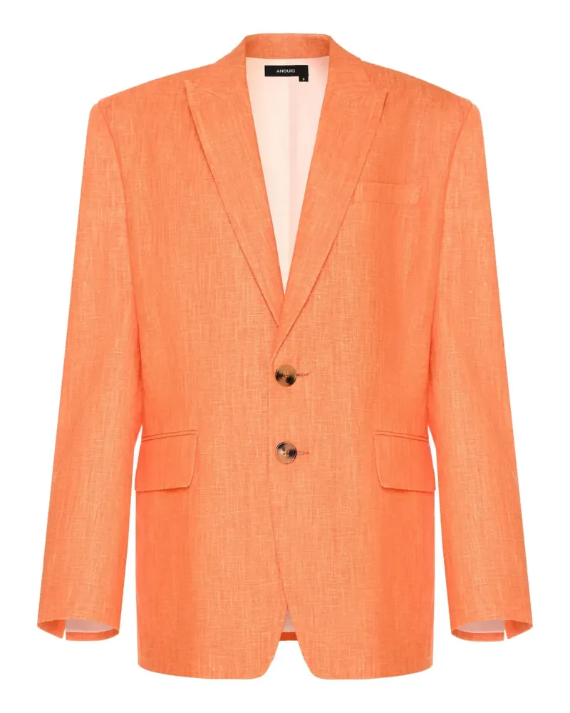 ANOUKI Strukturiertes Leinensakko - Orange Orange