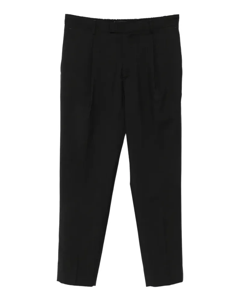 Low Brand Plissierte Overseas Hose mit Stretchbund - Schwarz Schwarz