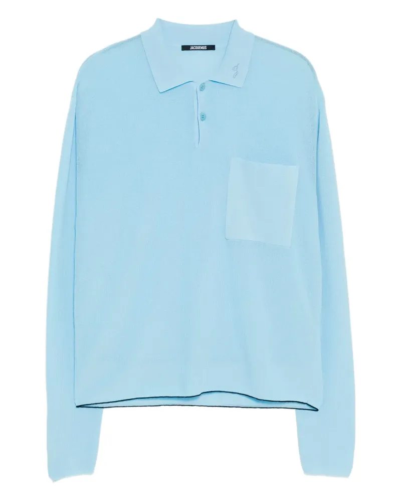 Jacquemus Pocket Long-Sleeved Polo Shirt - Schwarz Schwarz