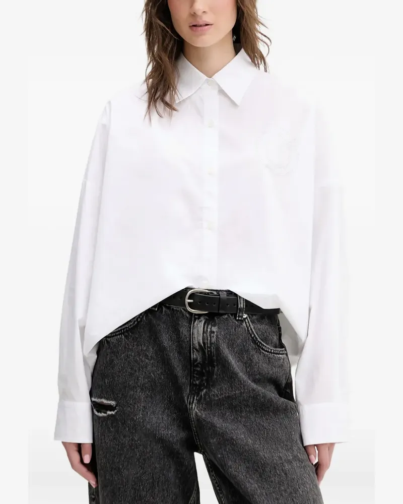 HUGO BOSS Verziertes Edafne Hemd - Weiß Weiß