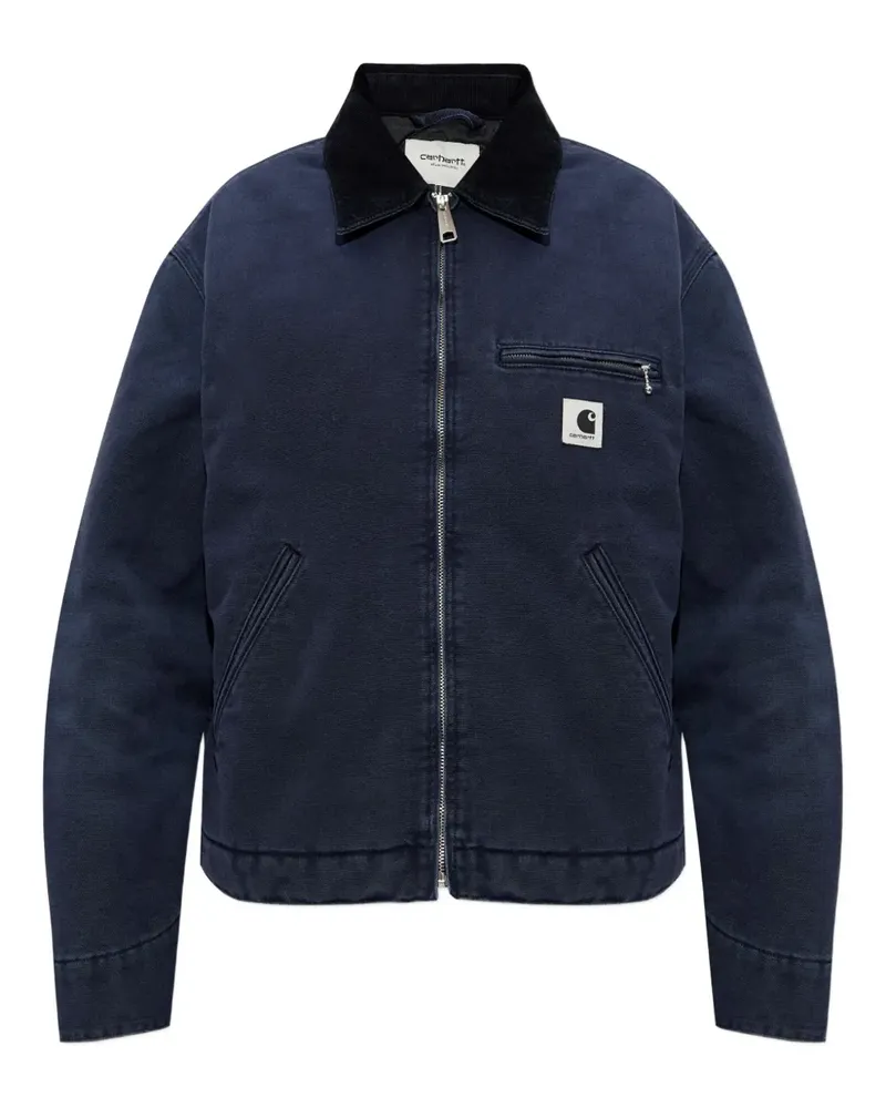 Carhartt WIP Reißverschluss-Jacke mit Logo-Patch - Blau Blau