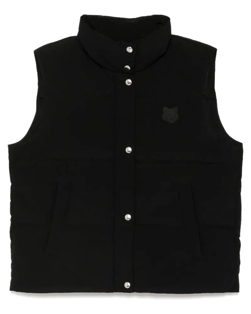 Kitsuné Weste mit Logo-Patch - Schwarz Schwarz