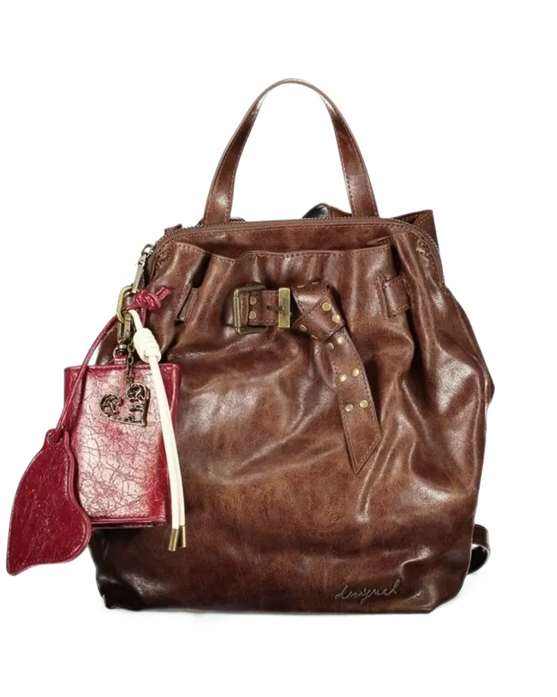 Desigual mini studded buckled backpack - Braun Braun
