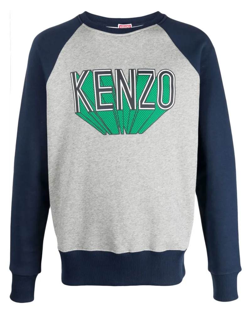 Kenzo Sweatshirt mit Logo-Print Grau