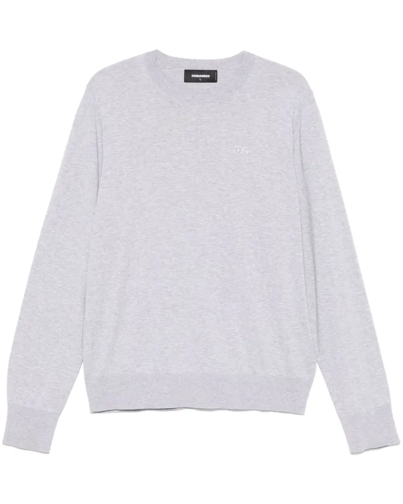Dsquared2 Sweatshirt mit Logo-Patch - Grau Grau