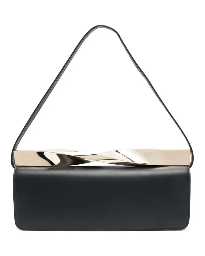 Aquazzura Schultertasche mit Drehverschluss - Schwarz Schwarz