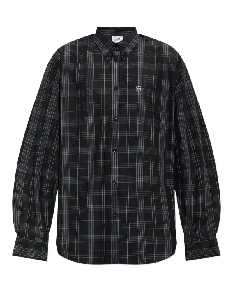 VETEMENTS checked button-down shirt - Schwarz Schwarz