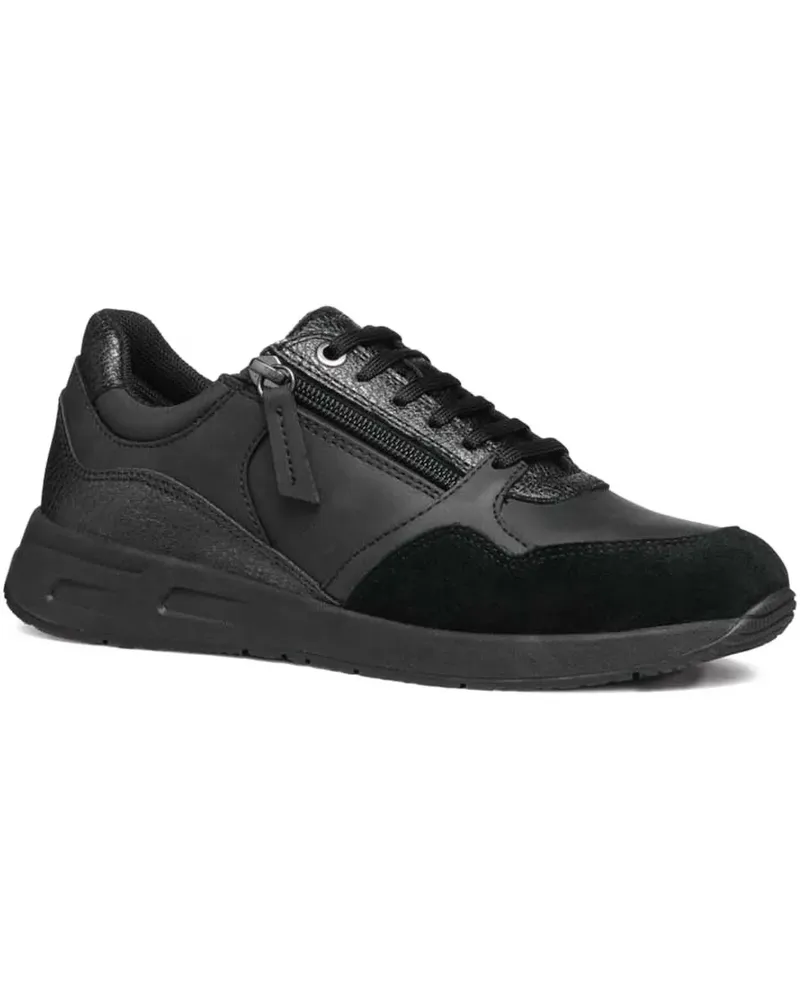 Geox Sneakers mit Reißverschlussdetail - Schwarz Schwarz