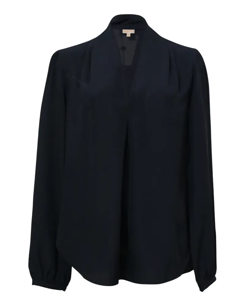 Michael Kors Bluse mit V-Ausschnitt - Blau Blau