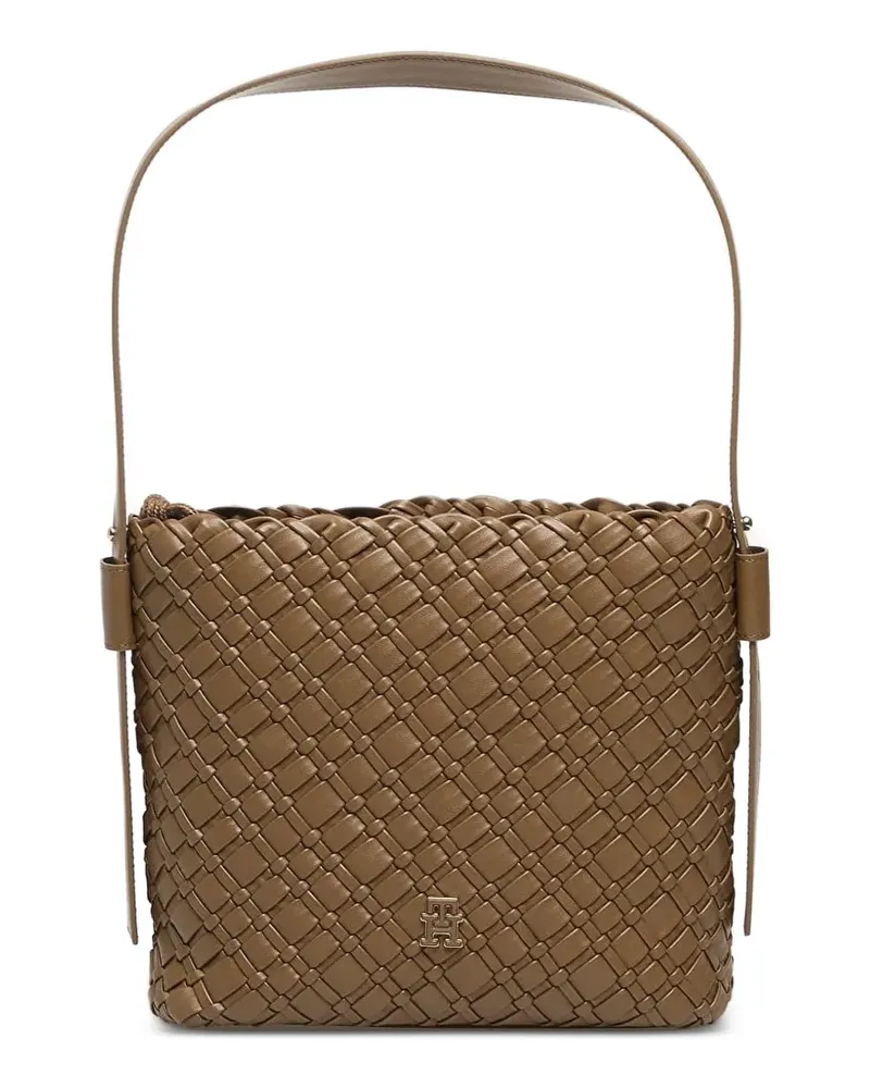 Tommy Hilfiger braided shoulder bag - Braun Braun