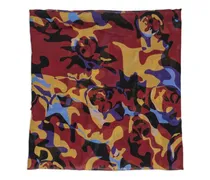 Camouflage-Schal mit Totenkopf - Rot