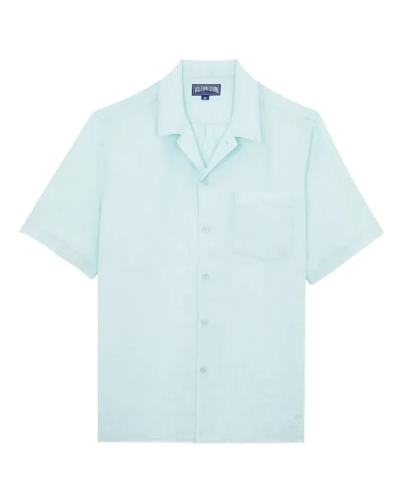 Vilebrequin Hemd aus Leinen - Blau Blau