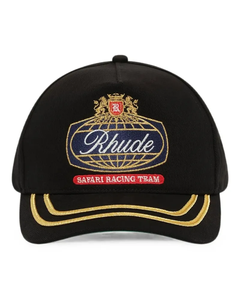 RHUDE Baseballkappe mit Logo-Stickerei - Schwarz Schwarz