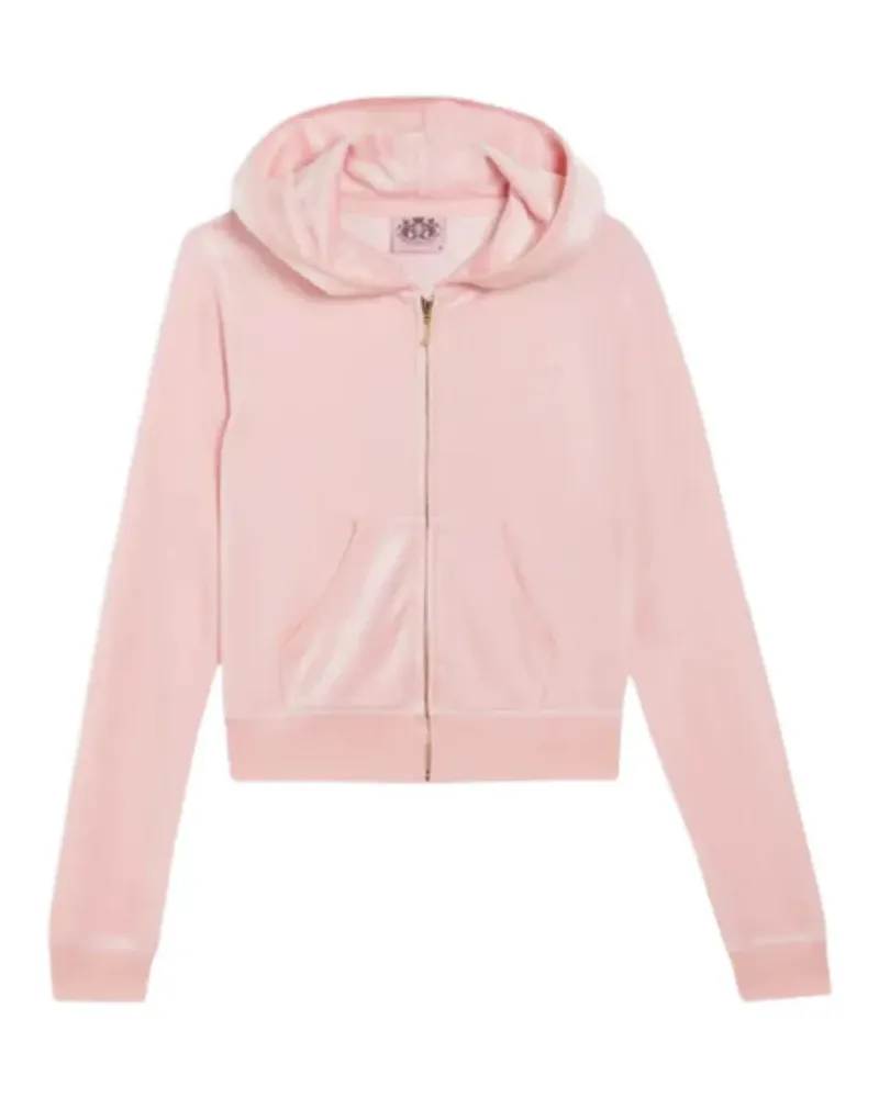 Juicy Couture Heritage Hoodie aus Velours - Rosa Rosa