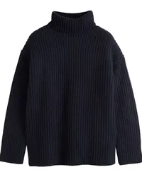 Chinti & Parker Gerippter The Rib Rollkragenpullover Blau