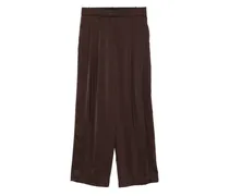 Satinhose mit weitem Bein - Braun