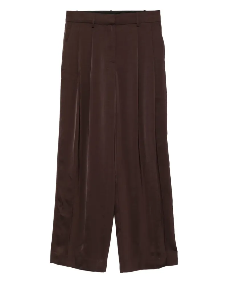 Michael Kors satin wide-leg trousers - Braun Braun