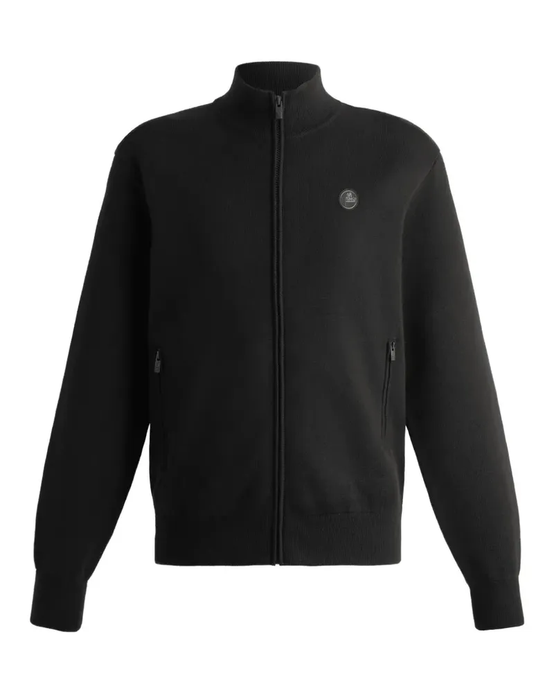 FUSALP zip-up logo-patch jacket - Schwarz Schwarz