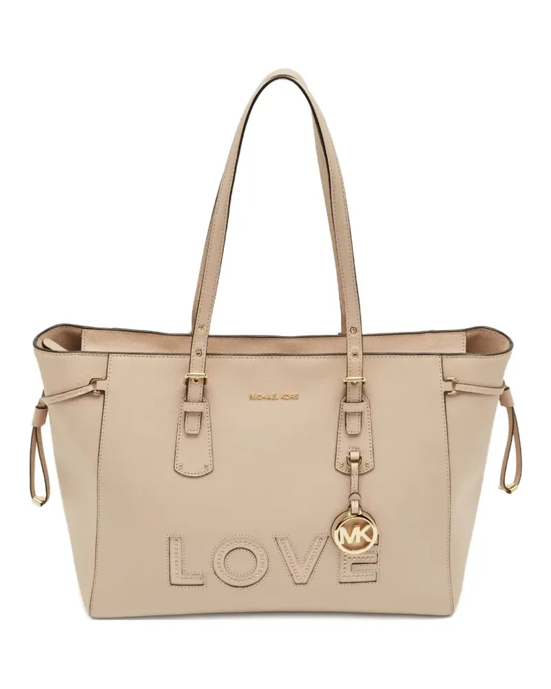 Michael Kors Voyager leather tote bag - Nude Nude